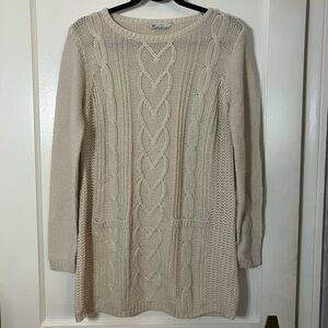 Cream Cable Knit Sweater